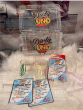 Load image into Gallery viewer, Mini Dirty Uno Game Adult drinking game, shot glasses, game night favorite
