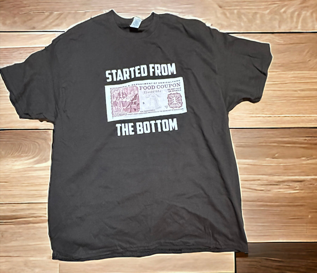 Started From The Bottom  Food Stamp 80's 90's shirt Short-Sleeve Unisex T-Shirt