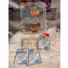 Load image into Gallery viewer, Mini Dirty Uno Game Adult drinking game, shot glasses, game night favorite
