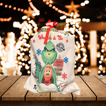 Load image into Gallery viewer, Custom Name Christmas Santa Bag,Christmas for Kids and Adults,Santa Delivery Sack,Extra Large Santa Bag double layer or small Santas single layer, inspired characters Personalized Christmas Bag
