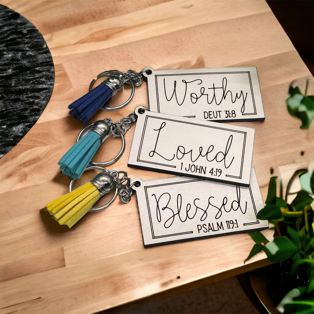 Inspirational Bible Verse Keychains