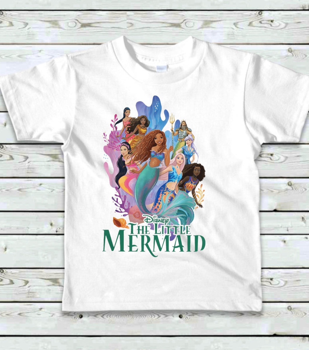 Little Mermaid and friends Unisex Shirt, Black Ariel Shirt, Disney Shirt, Black Little Mermaid Shirt, Disney Princess2023