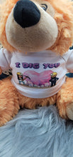 Load image into Gallery viewer, Personalized teddy bear, custom teddy bear, gift for newborn, Valentines day.
