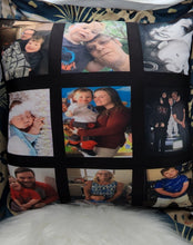 Load image into Gallery viewer, 9 Panel Personalized Pillow, Custom Pillow Case, Picture Pillow, Decorative Pillow Case
