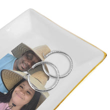 Load image into Gallery viewer, Photo Jewelry Tray Dish Box for Mom, Customized Name on Ring Dish, Mother&#39;s Day Gift ,Custom Jewelry Square Jewelry Tray, bridal shower
