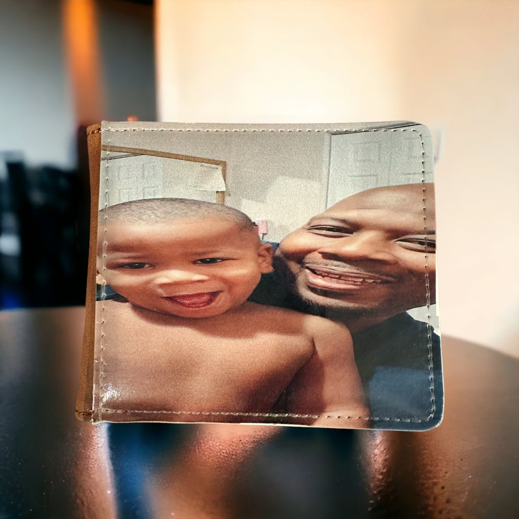 Double Sided Personalized Photo Wallet For Men, Gifts For Husbands, Gifts For Him, Custom Men's...