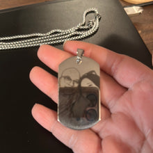 Load image into Gallery viewer, Personalized Engraved Steel Photo  Dog Tag Black Black Titanium/Stainless Steel/Sliver Black Titanium Steel
