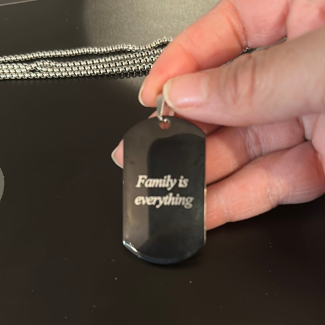 Personalized Engraved Steel Photo  Dog Tag Black Black Titanium/Stainless Steel/Sliver Black Titanium Steel